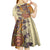 Polynesia Kid Short Sleeve Dress Hibiscus and Hawaiian Tribal Tattoo Retro Style Tan Color LT9 - Polynesian Pride