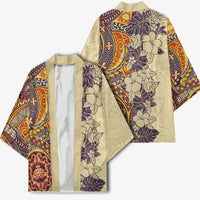 Polynesia Kimono Hibiscus Hawaiian Tribal Tattoo Retro Tan LT9 - Polynesian Pride