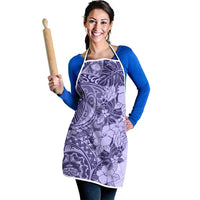 Polynesia Apron Hibiscus Hawaiian Tribal Tattoo Retro Violet - Polynesian Pride