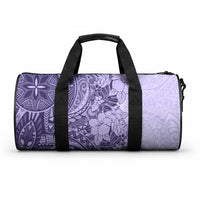 Polynesia Duffle Bag Hibiscus and Hawaiian Tribal Tattoo Retro Style Violet Color LT9 One size Violet - Polynesian Pride