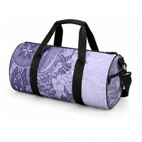 Polynesia Duffle Bag Hibiscus and Hawaiian Tribal Tattoo Retro Style Violet Color LT9 - Polynesian Pride