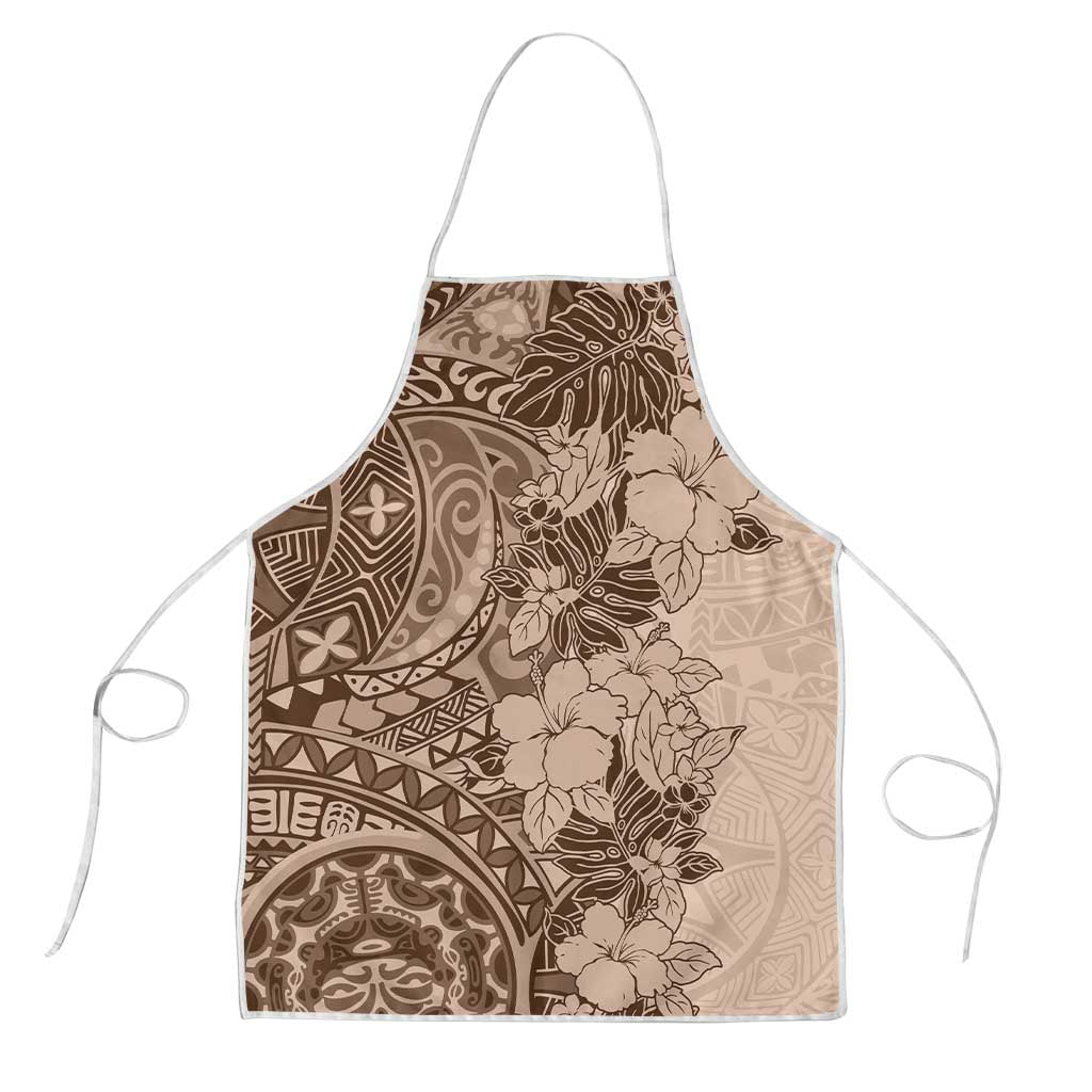 Polynesia Apron Hibiscus Hawaiian Tribal Tattoo Retro Pink Pastel - Polynesian Pride
