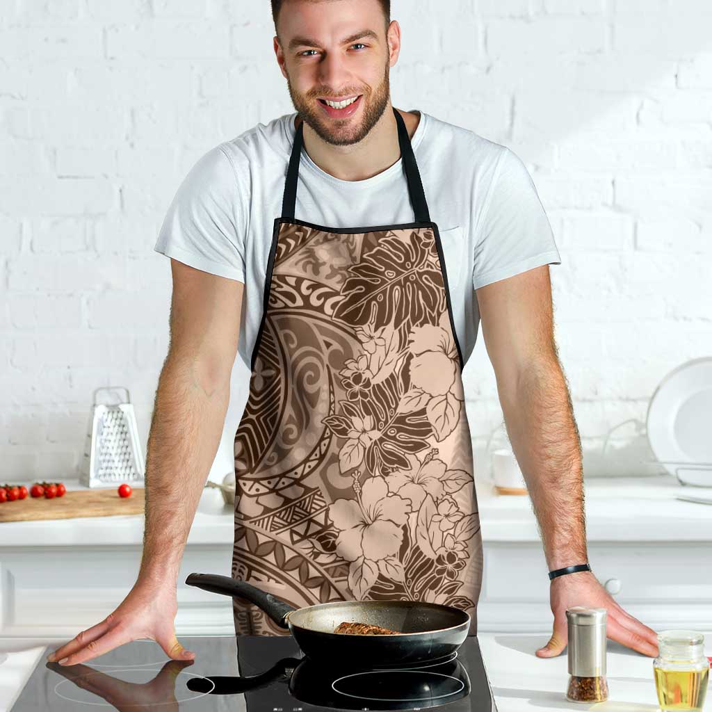 Polynesia Apron Hibiscus Hawaiian Tribal Tattoo Retro Pink Pastel - Polynesian Pride
