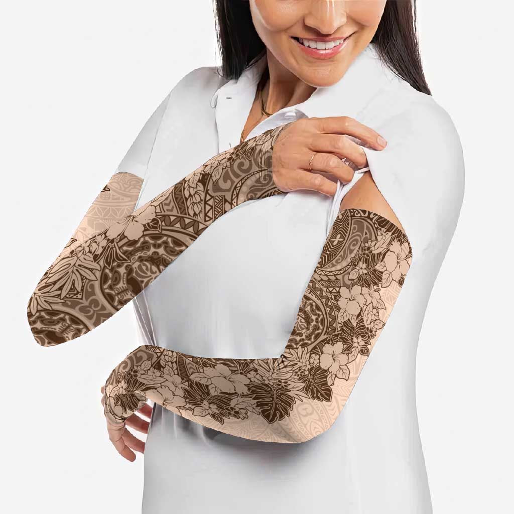 Polynesia Arm Sleeves Hibiscus Hawaiian Tribal Tattoo Retro Pink Pastel - Polynesian Pride