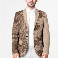 Polynesia Blazer Hibiscus Hawaiian Tribal Tattoo Retro Pink Pastel - Polynesian Pride