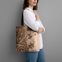 Polynesia Tote Bag Hibiscus Hawaiian Tribal Tattoo Retro Pink Pastel - Polynesian Pride