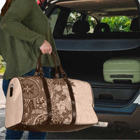 Polynesia Travel Bag Hibiscus Hawaiian Tribal Tattoo Retro Pink Pastel - Polynesian Pride