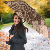 Polynesia Umbrella Hibiscus Hawaiian Tribal Tattoo Retro Pink Pastel - Polynesian Pride