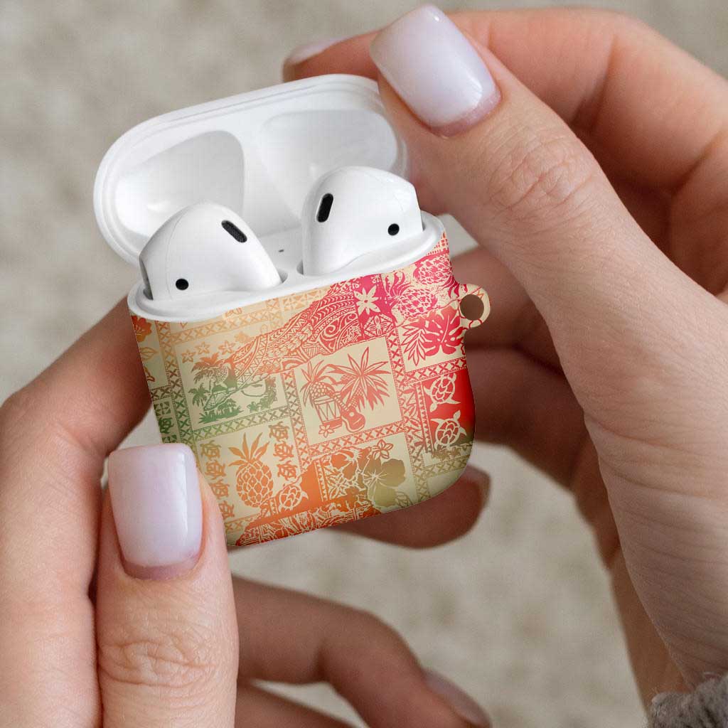 Hawaii Sweat Pink Ombre AirPods Case Aloha Tribal Pattern - Polynesian Pride