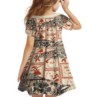 Aloha Hawaii Christmas Family Matching Tank Maxi Dress and Hawaiian Shirt Mele Kalikimaka Tapa Tribal Retro Style LT9 - Polynesian Pride