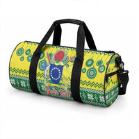 Personalised Cook Islands Christmas Duffle Bag Santa Beach Meri Kiritimiti LT9 - Polynesian Pride