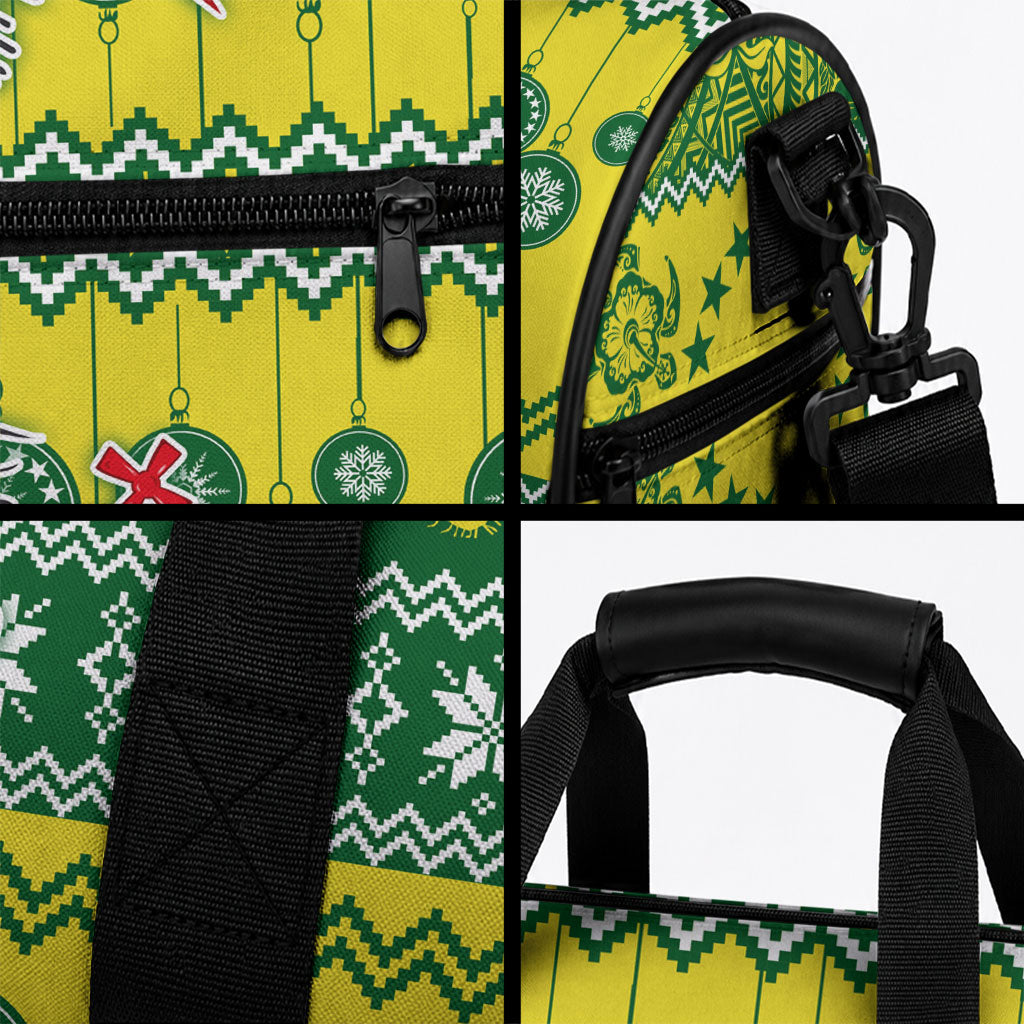 Personalised Cook Islands Christmas Duffle Bag Santa Beach Meri Kiritimiti LT9 - Polynesian Pride