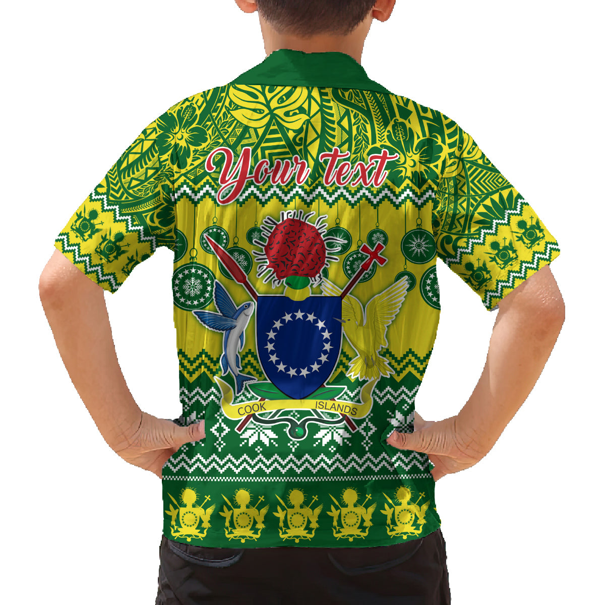 Personalised Cook Islands Christmas Family Matching Summer Maxi Dress and Hawaiian Shirt Santa Beach Meri Kiritimiti LT9 - Polynesian Pride