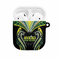 Rugby Cook Islands Avaiki AirPods Case Black Kuki Airani Tribal Maori Inspired LT9 Black - Polynesian Pride
