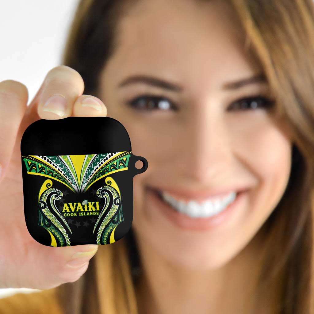 Rugby Cook Islands Avaiki AirPods Case Black Kuki Airani Tribal Maori Inspired LT9 - Polynesian Pride