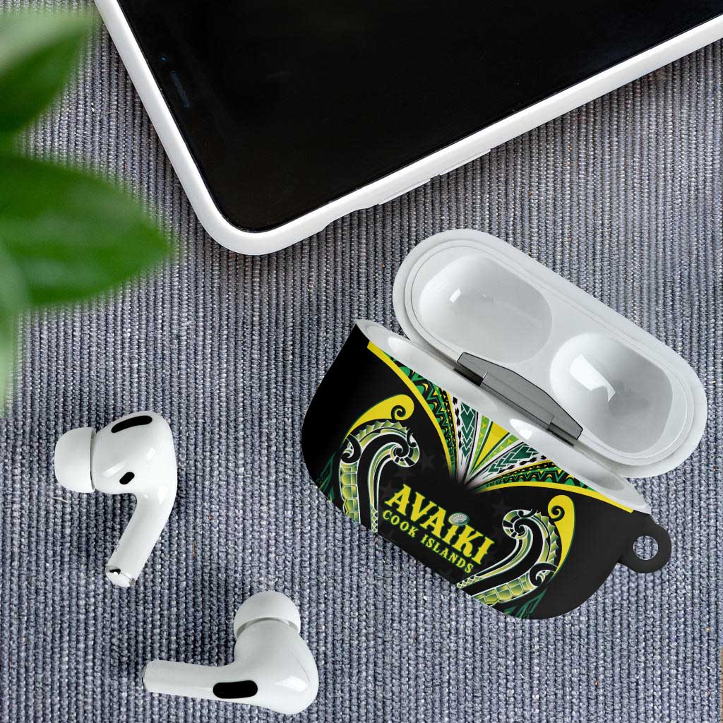 Rugby Cook Islands Avaiki AirPods Case Black Kuki Airani Tribal Maori Inspired LT9 - Polynesian Pride