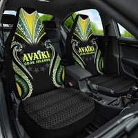Rugby Cook Islands Avaiki Car Seat Cover Black Kuki Airani Tribal Maori Inspired LT9 One Size Black - Polynesian Pride