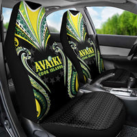 Rugby Cook Islands Avaiki Car Seat Cover Black Kuki Airani Tribal Maori Inspired LT9 - Polynesian Pride