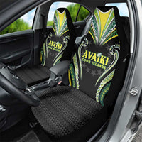 Rugby Cook Islands Avaiki Car Seat Cover Black Kuki Airani Tribal Maori Inspired LT9 - Polynesian Pride