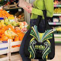Rugby Cook Islands Avaiki Grocery Bag Black Kuki Airani Tribal Maori Inspired LT9 - Polynesian Pride