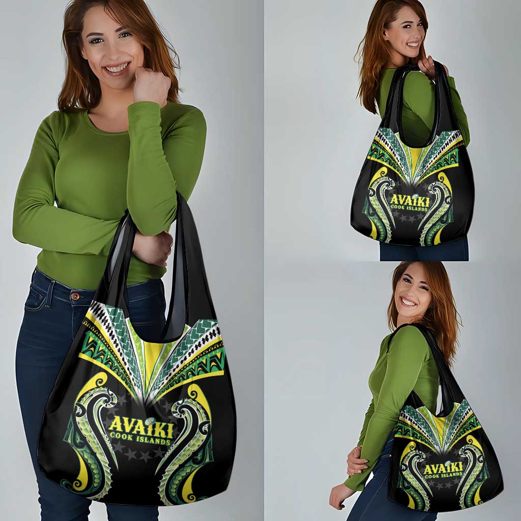 Rugby Cook Islands Avaiki Grocery Bag Black Kuki Airani Tribal Maori Inspired LT9 - Polynesian Pride