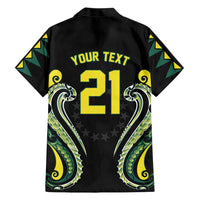 Custom Rugby Cook Islands Avaiki Hawaiian Shirt Black Kuki Airani Tribal Maori Inspired LT9 - Polynesian Pride