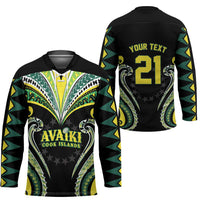 Custom Rugby Cook Islands Avaiki Hockey Jersey Black Kuki Airani Tribal Maori Inspired LT9 - Polynesian Pride