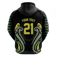 Custom Rugby Cook Islands Avaiki Hoodie Black Kuki Airani Tribal Maori Inspired LT9 - Polynesian Pride