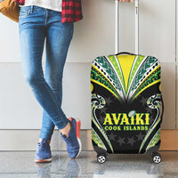 Rugby Cook Islands Avaiki Luggage Cover Black Kuki Airani Tribal Maori Inspired LT9 - Polynesian Pride