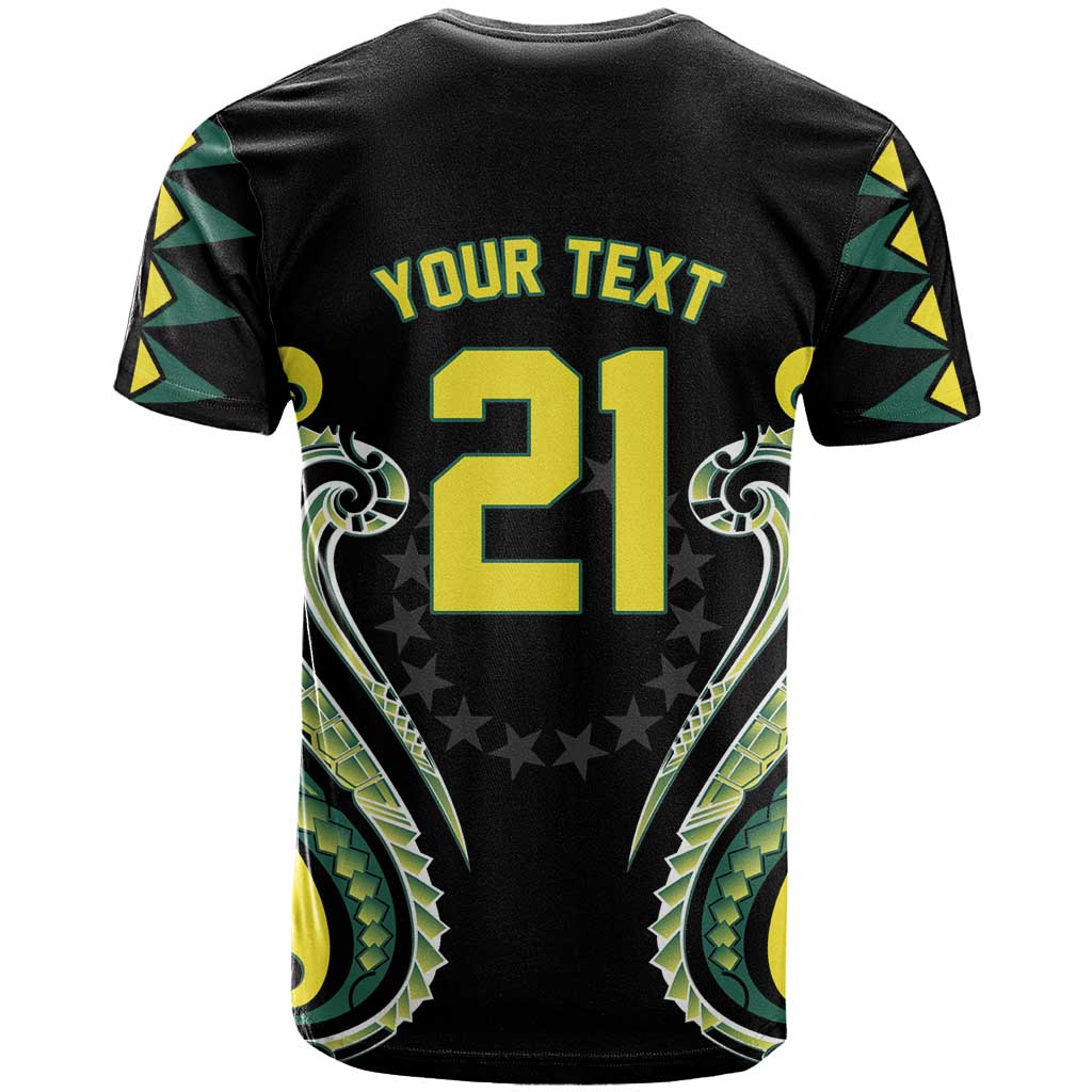 Custom Rugby Cook Islands Avaiki T Shirt Black Kuki Airani Tribal Maori Inspired LT9 - Polynesian Pride