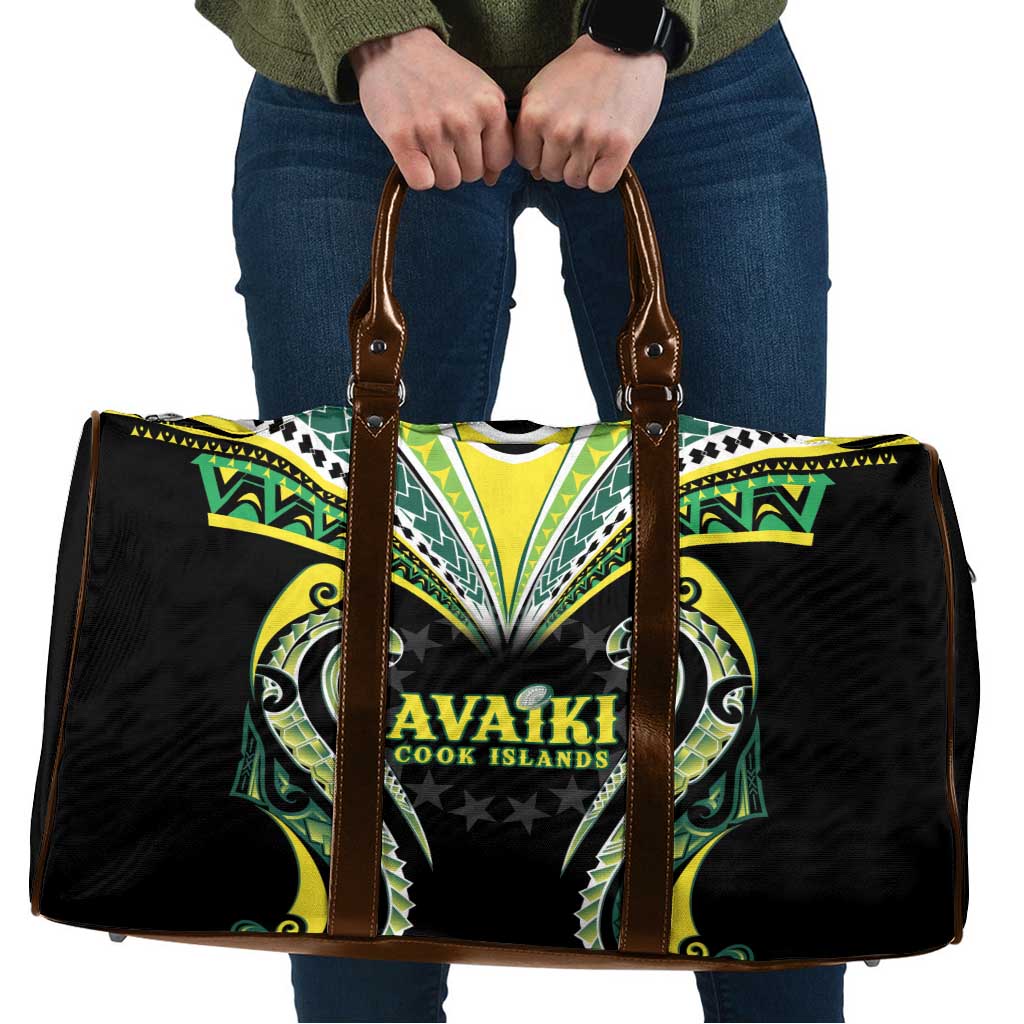 Rugby Cook Islands Avaiki Travel Bag Black Kuki Airani Tribal Maori Inspired LT9 Black - Polynesian Pride