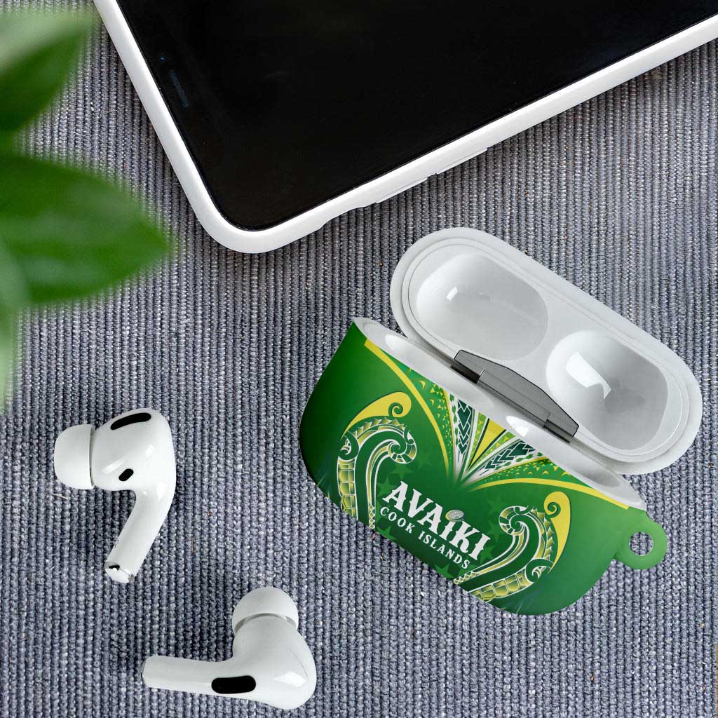 Rugby Cook Islands Avaiki AirPods Case Green Kuki Airani Tribal Maori Inspired LT9 - Polynesian Pride