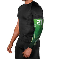 Custom Rugby Cook Islands Avaiki Arm Sleeves Green Kuki Airani Tribal Maori Inspired LT9 - Polynesian Pride