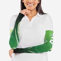 Custom Rugby Cook Islands Avaiki Arm Sleeves Green Kuki Airani Tribal Maori Inspired LT9 - Polynesian Pride