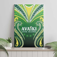 Rugby Cook Islands Avaiki Canvas Wall Art Green Kuki Airani Tribal Maori Inspired LT9 - Polynesian Pride