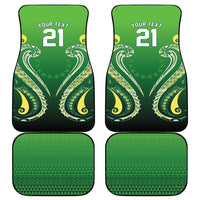 Custom Rugby Cook Islands Avaiki Car Mats Green Kuki Airani Tribal Maori Inspired LT9 - Polynesian Pride