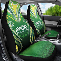 Rugby Cook Islands Avaiki Car Seat Cover Green Kuki Airani Tribal Maori Inspired LT9 - Polynesian Pride