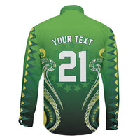 Custom Rugby Cook Islands Avaiki Family Matching Summer Maxi Dress and Hawaiian Shirt Green Kuki Airani Tribal Maori Inspired LT9 - Polynesian Pride