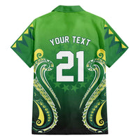 Custom Rugby Cook Islands Avaiki Family Matching Tank Maxi Dress and Hawaiian Shirt Green Kuki Airani Tribal Maori Inspired LT9 - Polynesian Pride