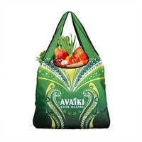 Rugby Cook Islands Avaiki Grocery Bag Green Kuki Airani Tribal Maori Inspired LT9 1-pack One Size Green - Polynesian Pride