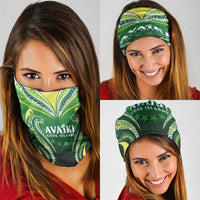 Rugby Cook Islands Avaiki Neck Gaiter Green Kuki Airani Tribal Maori Inspired LT9 - Polynesian Pride