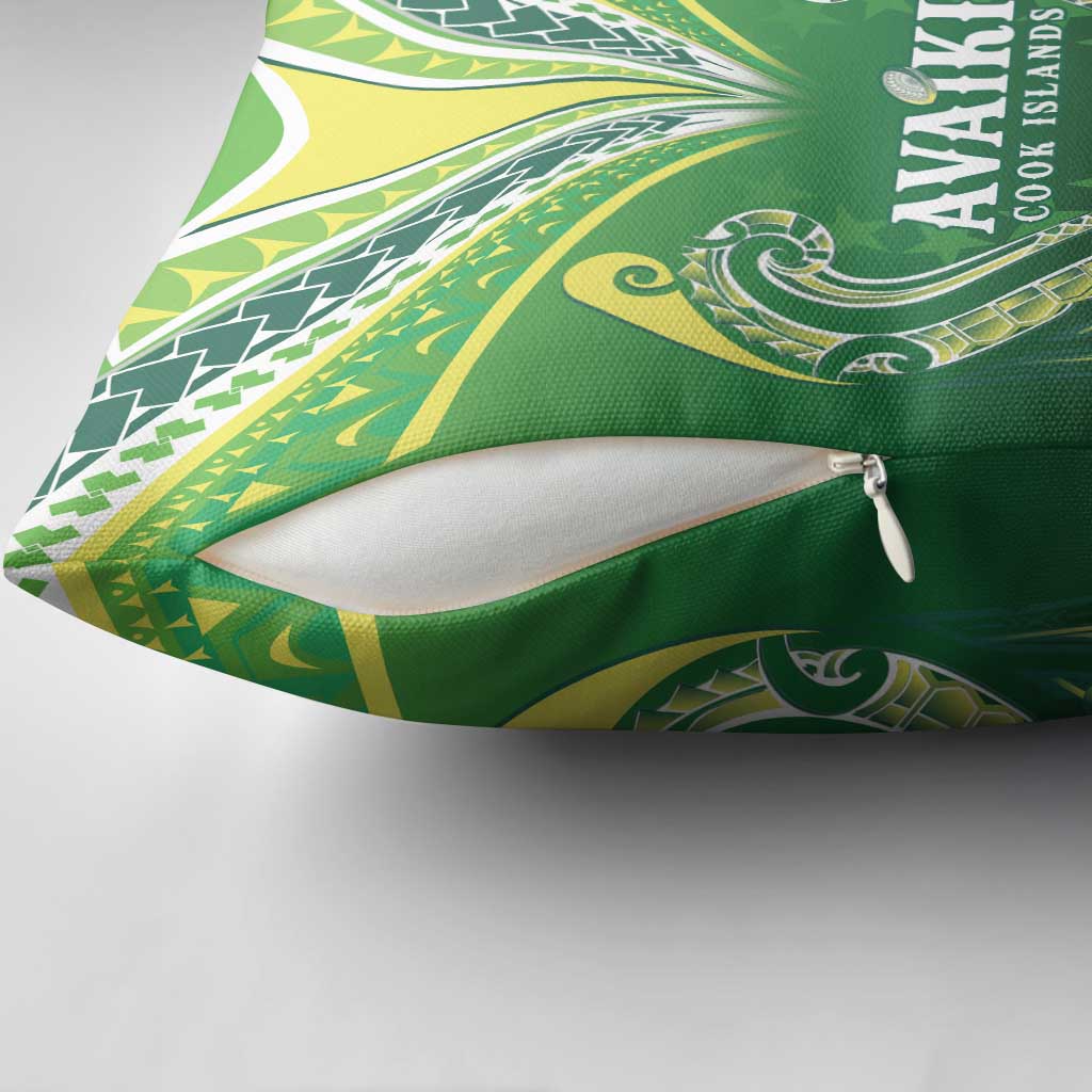 Rugby Cook Islands Avaiki Pillow Cover Green Kuki Airani Tribal Maori Inspired LT9 - Polynesian Pride