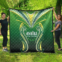 Rugby Cook Islands Avaiki Quilt Green Kuki Airani Tribal Maori Inspired LT9 - Polynesian Pride