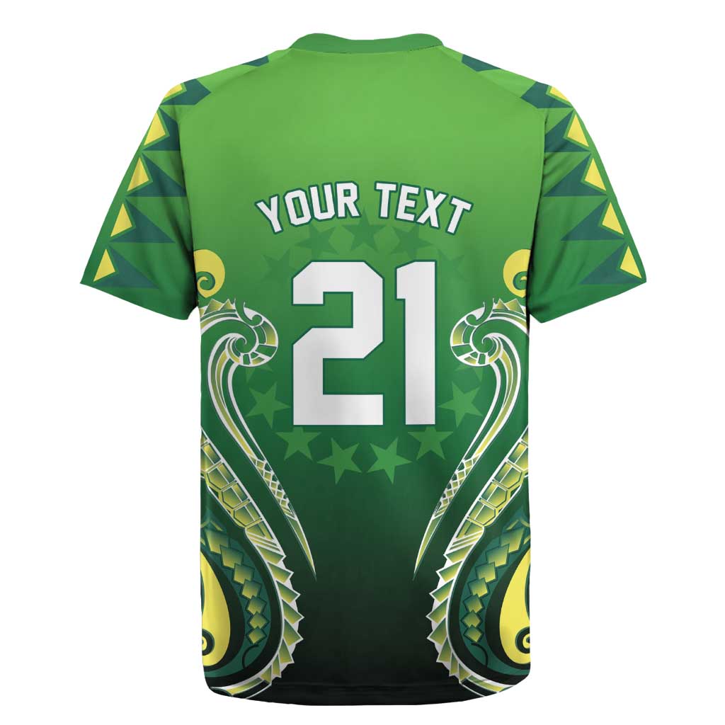 Custom Rugby Cook Islands Avaiki Rugby Jersey Green Kuki Airani Tribal Maori Inspired LT9 - Polynesian Pride