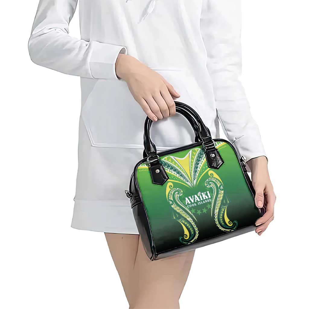 Rugby Cook Islands Avaiki Shoulder Handbag Green Kuki Airani Tribal Maori Inspired - Polynesian Pride