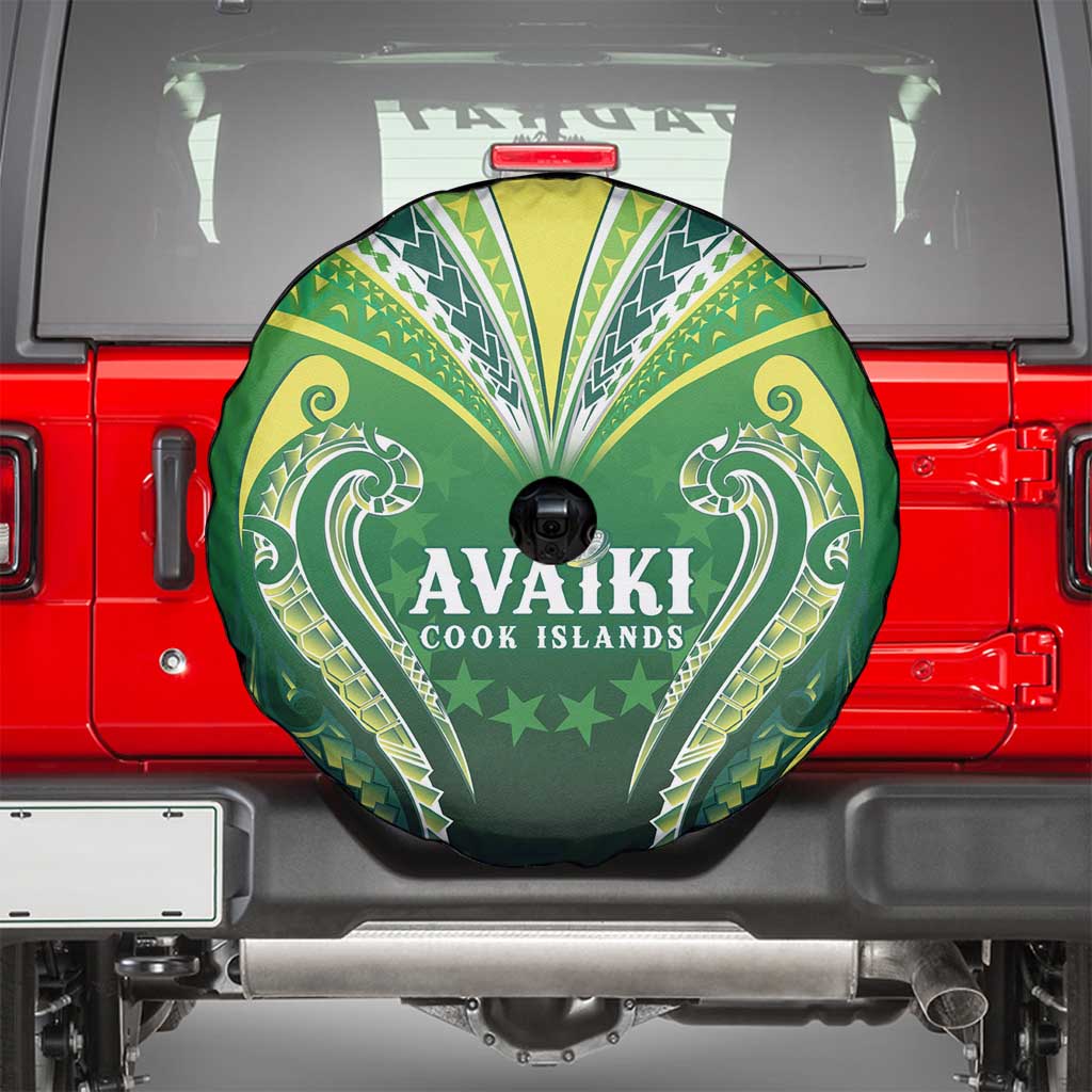 Rugby Cook Islands Avaiki Spare Tire Cover Green Kuki Airani Tribal Maori Inspired LT9 - Polynesian Pride
