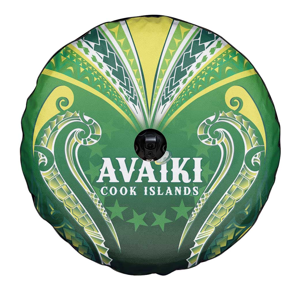 Rugby Cook Islands Avaiki Spare Tire Cover Green Kuki Airani Tribal Maori Inspired LT9 - Polynesian Pride