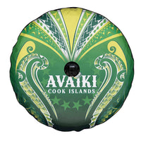Rugby Cook Islands Avaiki Spare Tire Cover Green Kuki Airani Tribal Maori Inspired LT9 - Polynesian Pride