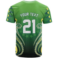 Custom Rugby Cook Islands Avaiki T Shirt Green Kuki Airani Tribal Maori Inspired LT9 - Polynesian Pride