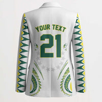 Custom Rugby Cook Islands Avaiki Blazer White Kuki Airani Tribal Maori Inspired LT9 - Polynesian Pride